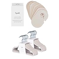 3 Sprouts Closet Dividers & Hangers Bundle - 8 Baby Size Dividers (Neutrals) and 30 Velvet Hangers for Baby Clothes (Gray)