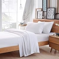 Heavy Egyptian Cotton King Size 4-PCs Sheets Set (1 Fitted, 1 Flat, 2 Pillowcase) Fits 16-20