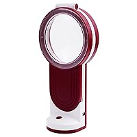 Portable Handheld LED Magnifying Glass,Educational Hobby Magnifiers,Desktop Illuminated Magnifying Glass Collapsible Magnifying Glass with USB Interface red (Red) Beauty Comes