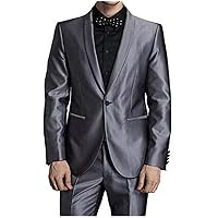 Men's 2-Pieces Black Tuxedo Wedding Business Suit Sets One Buttons Fomal Suit for Wedding
