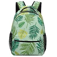 Laptop Backpack for Traveling Tropical Leaves Plants Carry on Business Backpack for Men Women Casual Daypack Hiking Sporting Bag