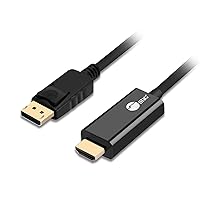 SIIG DisplayPort 1.2 to HDMI 1.4 Cable 4K @30Hz - DP to HDMI Male to Male Adapter - HDCP - 10 Feet, Connect Any DisplayPort-Enabled PC or Laptop to an HDMI Enabled Monitor, TV or Projector