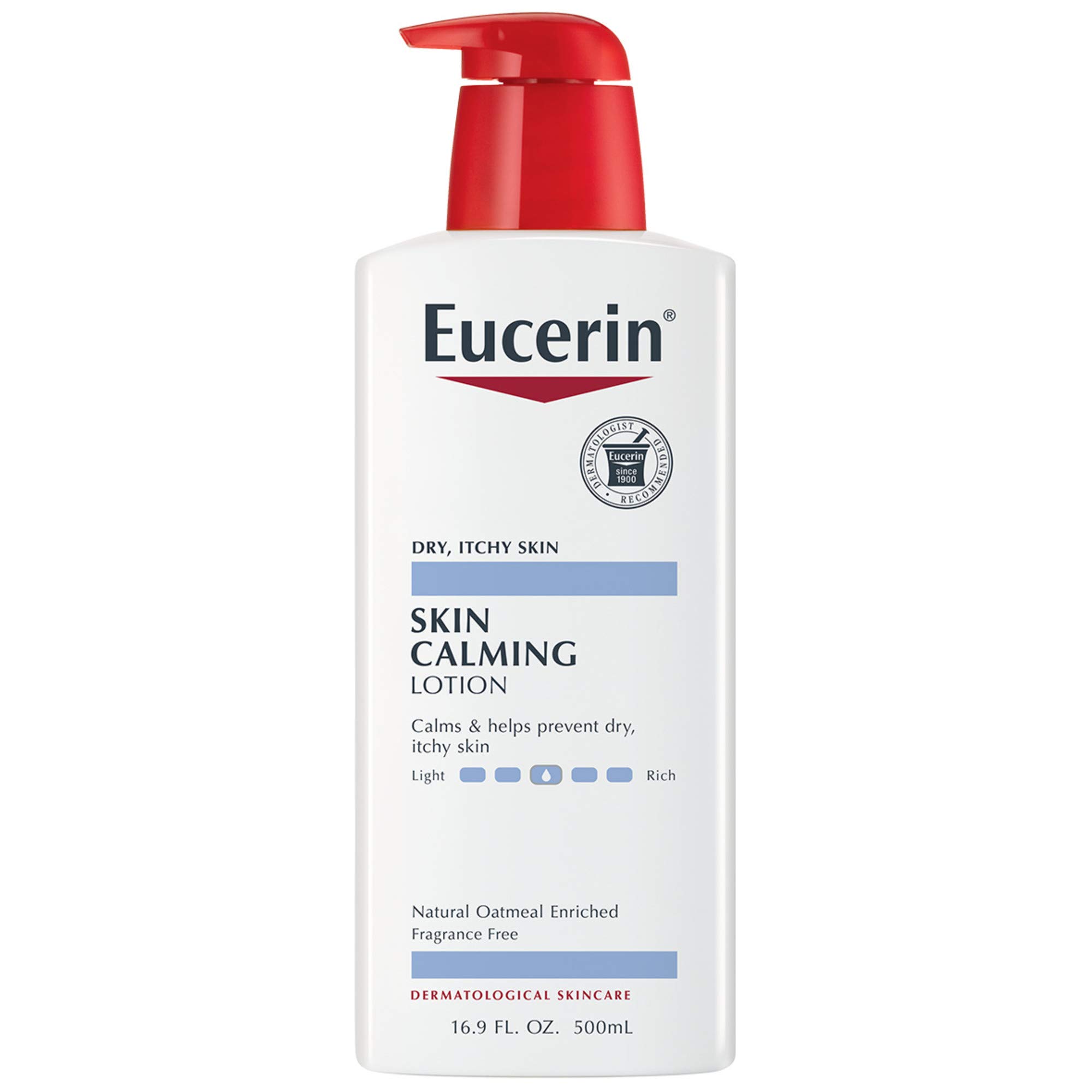 Eucerin Skin Calming Lotion - Full Body Lotion for Dry, Itchy Skin, Natural Oatmeal Enriched - 16.9 fl. oz Pump Bottle