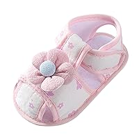 Girl Sandals Comfort Premium Summer Outdoor Casual Beach Shoes with Flower Bowknot Anti Slip Rubber Sole First Walking Shoes