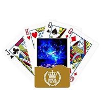 Gorgeous Crystal Sky Space Royal Flush Poker Playing Card Game