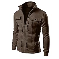 Warm Jacket For Mens Warm Fleece Jacket For Mens Slim Lapel Cardigan Coat Jacket Faux Fur Lined Jacket