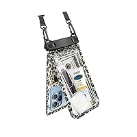 Underwater Phone Case Universal Waterproof Phone Bag Swim Cover for iPhone 13 12 11 Pro Max X XS Samsung S22 Ultra Waterpark Essentials (Color : Leopard)