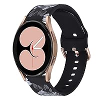 KOREDA Compatible with Samsung Galaxy Watch 6 5 4 40mm 44mm Band, Galaxy Watch 5 Pro Band 45mm/Watch 6 4 Classic Band 42mm 46mm 43mm 47mm/Active 2, 20mm Fadeless Pattern Printed Silicone Bands