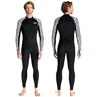 Dive Skins Swimsuit Full Body Rash Guard for Men Women, Thin Wet Suit Scuba Skin UV Protection Long Sleeve