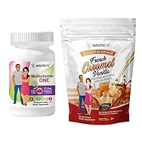 BariatricPal 30-Day Bariatric Vitamin Bundle (Multivitamin ONE 1 per Day! Iron-Free Chewable - Mixed Berry and Calcium Citrate Soft Chews 500mg with Probiotics - French Caramel Vanilla)