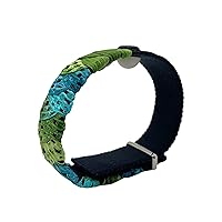 Anxiety Relief Wristband- Adjustable Acupressure Band, Calming Stress Relief, Nervousness- Moss&Aqua (Small 6 in)