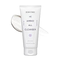 Dewytree Hi Amino All Cleanser | Korean Skin Care Cleanser Face Wash for Women & Men w/Lotus, Adlay Millet & Drumseed Oil Extracts | Amino Facial Cleanser for Sensitive Skin (5.07 fl oz)