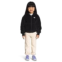 THE NORTH FACE Girls' Suave Oso Fleece Full-Zip Hooded Jacket, TNF Black, 2
