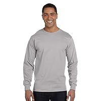 Hanes Mens Beefy-T 100% Cotton Long Sleeve T-Shirt