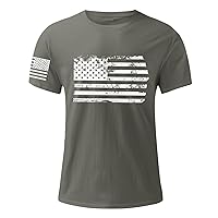 Camisetas Hombres Camisetas patrióticas Bandera estadounidense la Moda Blusa del Día la Independencia del 4 Julio