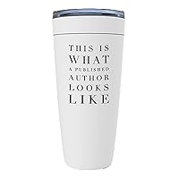 Writer White Vi Tumbler 20oz - This is What a Published Author - Novel Writers Mugs for Book Author Novelist Poet