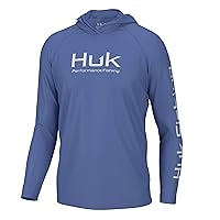 HUK Men's Pursuit Vented Long Sleeve Hoodie, Fishing Shirt with Hood