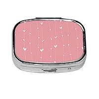Portable Pill Case Pink-Love-Heart-Girl Daily Pill Organizer