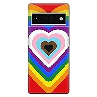 laumele Pride Phone Case Compatible with Google Pixel 6A Clear Flexible Silicone Trans Shockproof Cover