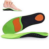 Arch Supports Insoles - Relieve Foot Pain, Flat Feet, High Arche, Shoe Insoles Gel Plantar Inserts Orthotic Inserts Professional Doctor Recommends for Women Men Kids(Green,XL)