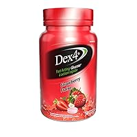 Dex4 Glucose Tablets, Strawberry, 50 Count Bottle, Each Tablet Contains 4g of Carbs