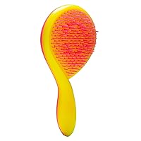 The Girlie Detangle Brush - Painless Detangling Brush - Easy Grip Hair Brush Design - Thick and Curly Hair - Pink-Yellow - 1 pc