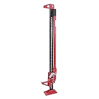 BISupply Farm Jack - Red 48in Cast Iron High Lift Jack Utility Off Road Jack with a 3.3 Ton (6614lbs) Weight Capacity