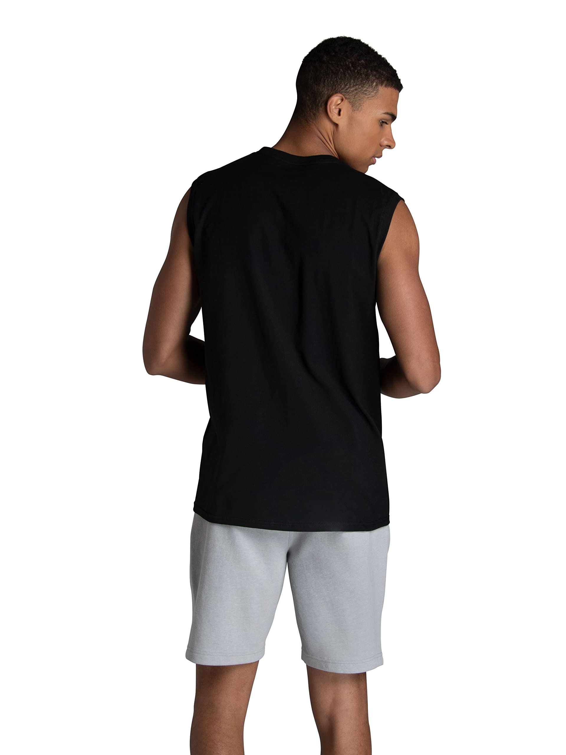 Fruit of the Loom Men's Eversoft Cotton Sleeveless T Shirts, Breathable & Moisture Wicking with Odor Control, Sizes S-4x