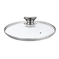 Cook N Home Tempered Glass Lid, 9.5-inch/24cm, Clear