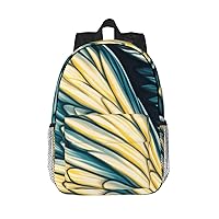 Wing Print Pattern Backpack Lightweight Casual Backpack Double Shoulder Bag Travel Daypack With Laptop Compartmen