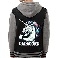 Dadacorn Varsity Zip Hoodie - Unicorn Lovers Item - Gifts for Dad