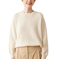 Autumn and Winter 100% Cashmere Sweater O-Neck Women's Pullover Loose Large Size Thickened Knitted Sweater