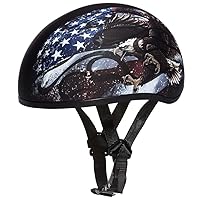 Daytona Helmets Half Skull Cap Motorcycle Helmet – DOT Approved [Graphics]…