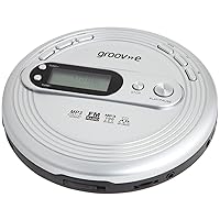 Groov-e GVPS210SR Personal MP3 & Radio CD Player with Track Programmable Memory, LCD Display and Earphones Included - Silver