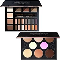 Youngfocus Eye Makeup Brow Contour Powders Kit + Cream Contour Best 8 Colors and Highlighting Makeup Kit - Contouring Foundation/Concealer Palette - Vegan & Cruelty Free - Best Gift