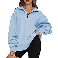 Women's Oversized Hoodie Sweatshirts Long Sleeve Zip Up Trendy Sweatshirt Jackets Pullovers Cute Comfy Fall Clothes