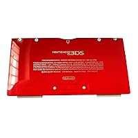 Original for Red Color 3DS Bottom Extra Housing Shell Battery Back Cover Plate Replacement, Compatible with for Nintendo 3DS Handheld Consoles, DIY US Edition Lower Rear Faceplate CoverPlate
