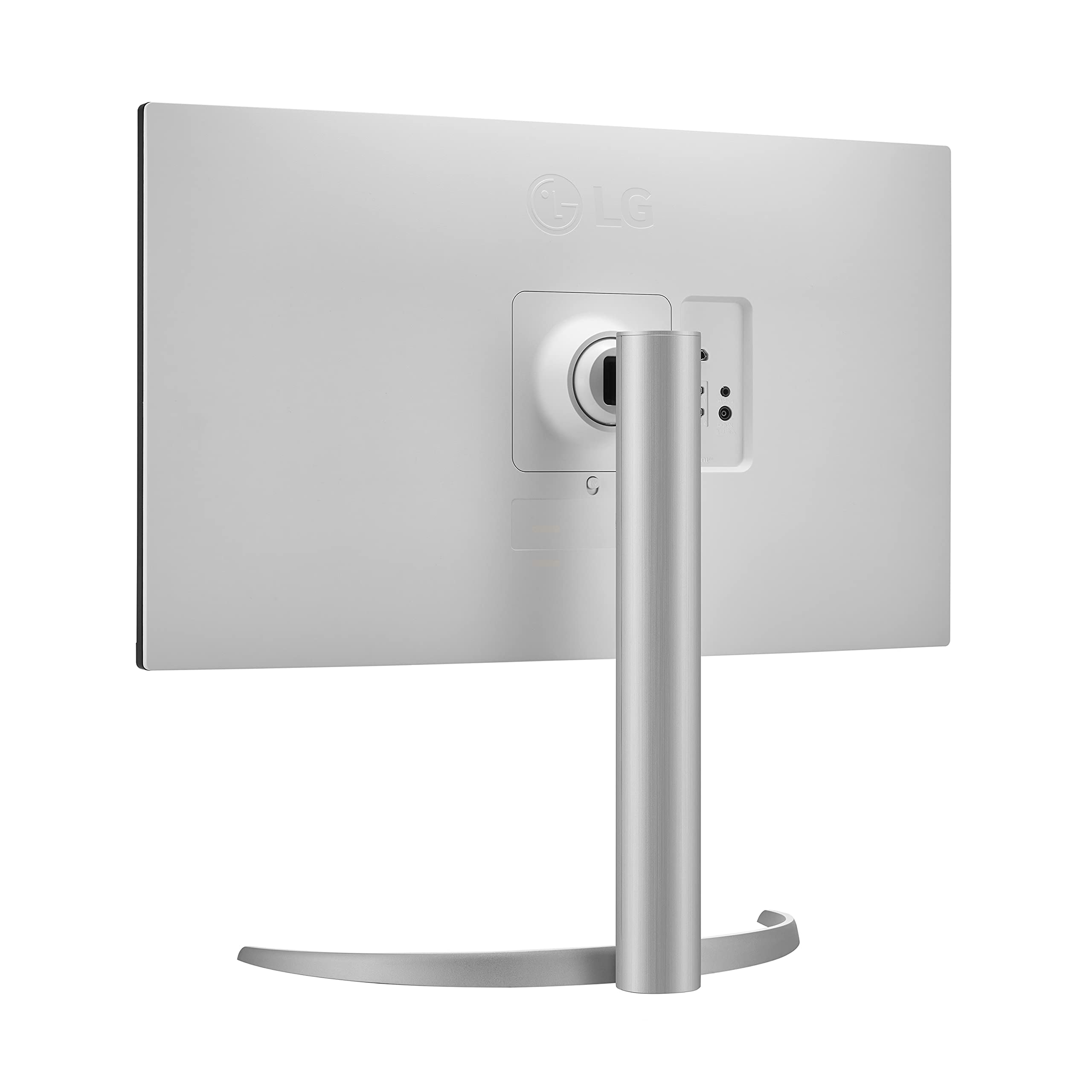 LG 27UP650-W.AUS Monitor 27” UHD (3840 x 2160) IPS Display, VESA DisplayHDR 400, DCI-P3 95% Color Gamut, 3-Side Virtually Borderless Display, Height/Pivot/Tilt Adjustable Stand – Silver