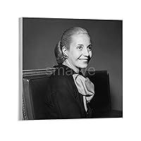 XIAOHUANG Eva Peron Black And White Portrait Art Poster (2) Canvas Poster Bedroom Decor Office Room Decor Gift Unframe-style 16x16inch(40x40cm)