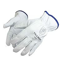 Tillman 1415 Unlined Top Grain Goatskin Drivers Gloves, X-Large, (Model: 1415 XL), White