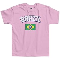 Threadrock Little Girls' Brazil Brazilian Flag Toddler T-Shirt