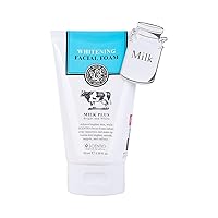 Milk Plus Organic Bright & Whitening Face Wash Natural Skin Care that makes face feel Fresh. For All Skin Types, 100 ML,3.38 Fl Oz