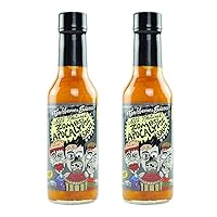 TorchBearer Sauces Zombie Apocalypse Ghost Chili Hot Sauce, 5 FL Oz (2 Pack) - All Natural, Vegan, Extract-Free, Made in USA, Featured on Hot Ones