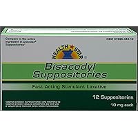 Geri-Care Bisacodyl Suppositories, Fast Acting Laxative, 10mg Each, (1 count)