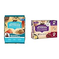 Rachael Ray Nutrish Salmon & Brown Rice 14 Pounds Dry Cat Food + Ocean Lovers Variety Pack 2.8 Ounce (Pack of 12) Wet Cat Food Bundle