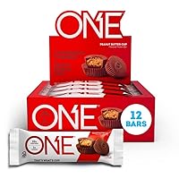 Protein Bars, Peanut Butter Cup, Gluten Free Protein Bar with 20g Protein and only 1g Sugar, Snacking for High Protein Diets, 2.12 Ounce (12 Count)