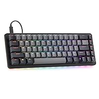 Drop ALT Mechanical Keyboard — 65% (67 Key) Gaming Keyboard, Hot-Swap Switches, Programmable Macros, RGB LED Backlighting, USB-C, Doubleshot PBT, Aluminum Frame (Halo True, Black)