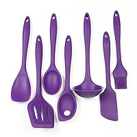 Chef Craft Premium Silicone Kitchen Tool and Utensil, 7 Piece Set, Purple