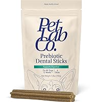Petlab Co. Dental Sticks – Dog Dental Chews -Target Plaque & Tartar Build-Up at The Source - Designed to Maintain Your Dog’s Oral Health, Keep Breath Fresh and Provide Digestive Help (6 Sticks)