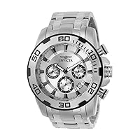 Invicta Men's Pro Diver Quartz Watch with Stainless Steel Strap Green Dial, Silver Dial, Gold, 26 (Model: 22317, 26077)